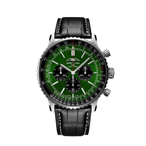 breitling navitimer b01 chronograph 46 green|breitling navitimer 46mm price.